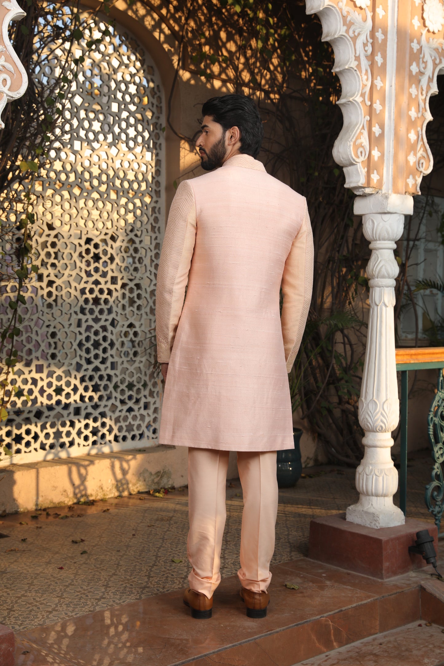 Peach Classic Kurta
