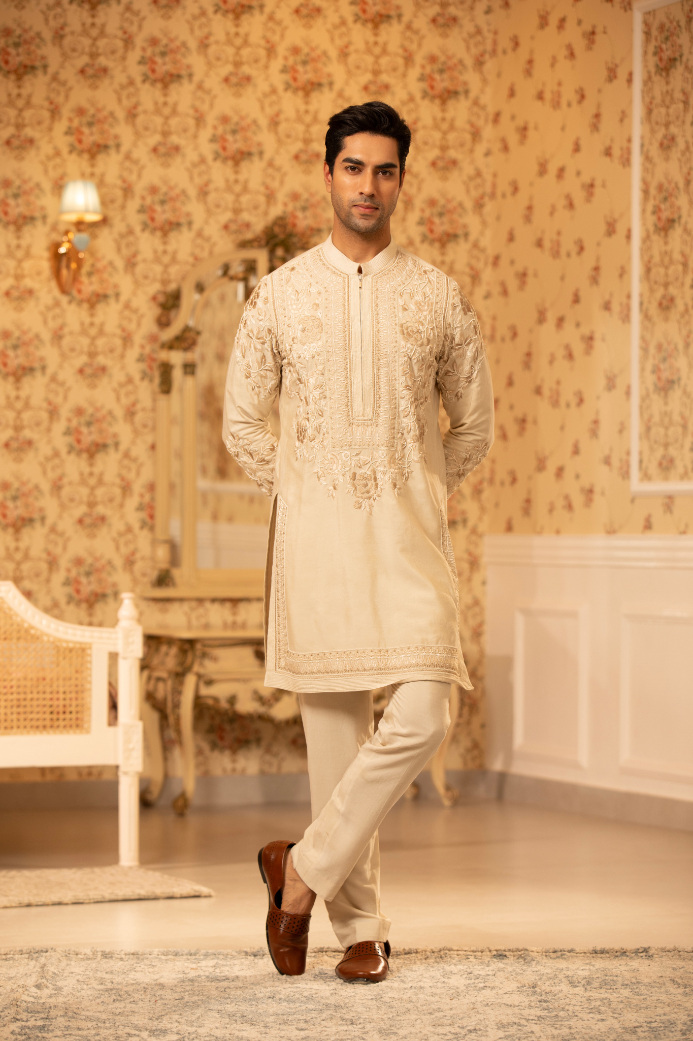 Ethereal Ivory Embroidered Kurta Set
