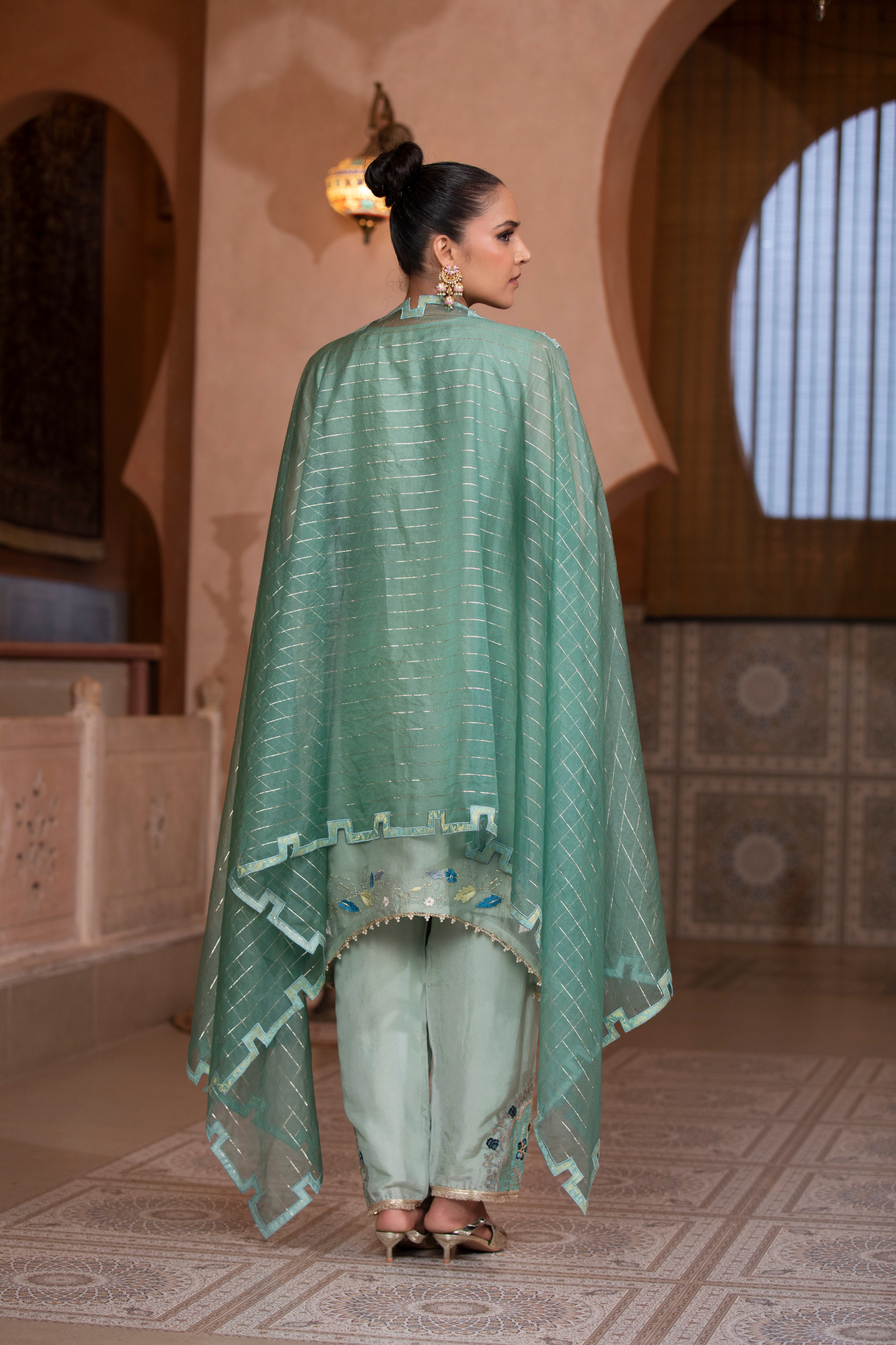 Meadow Sage Embroidered Kurta Set