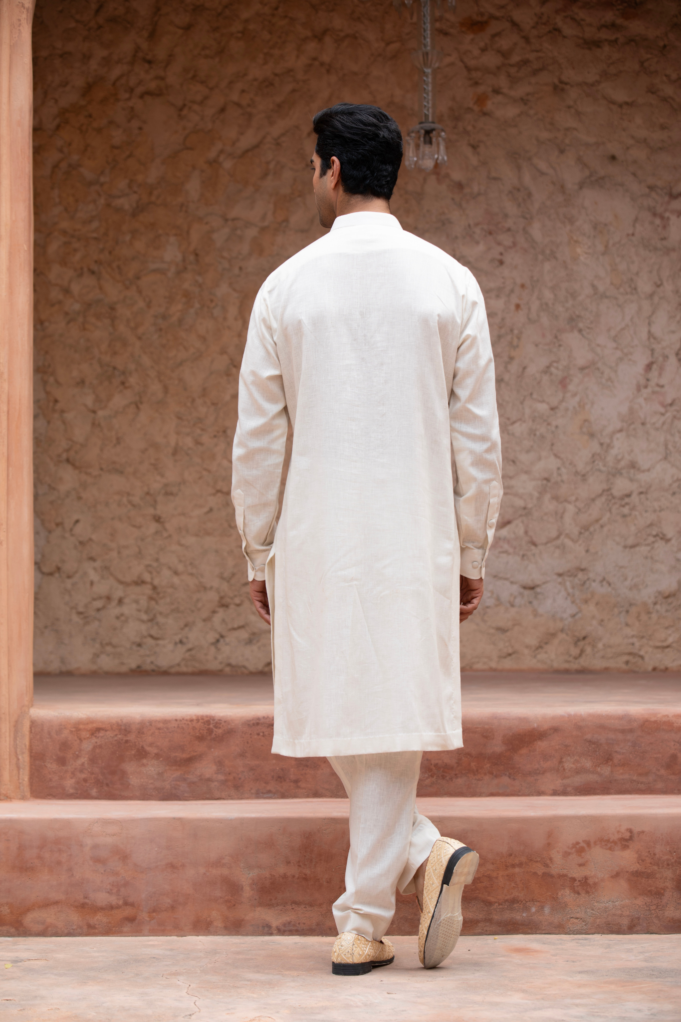 Ivory Opulence Embroidered Kurta Dupatta Set