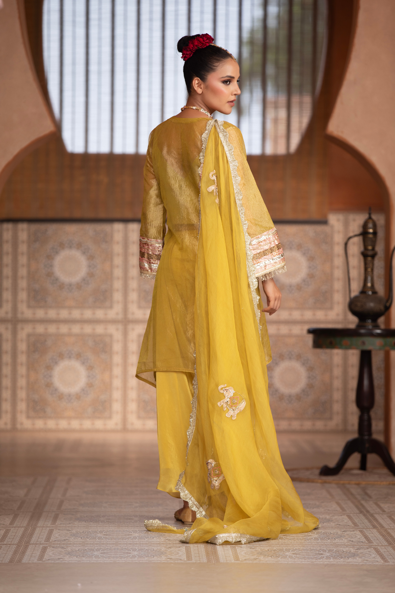 Golden Olive Luxe Kurta Set
