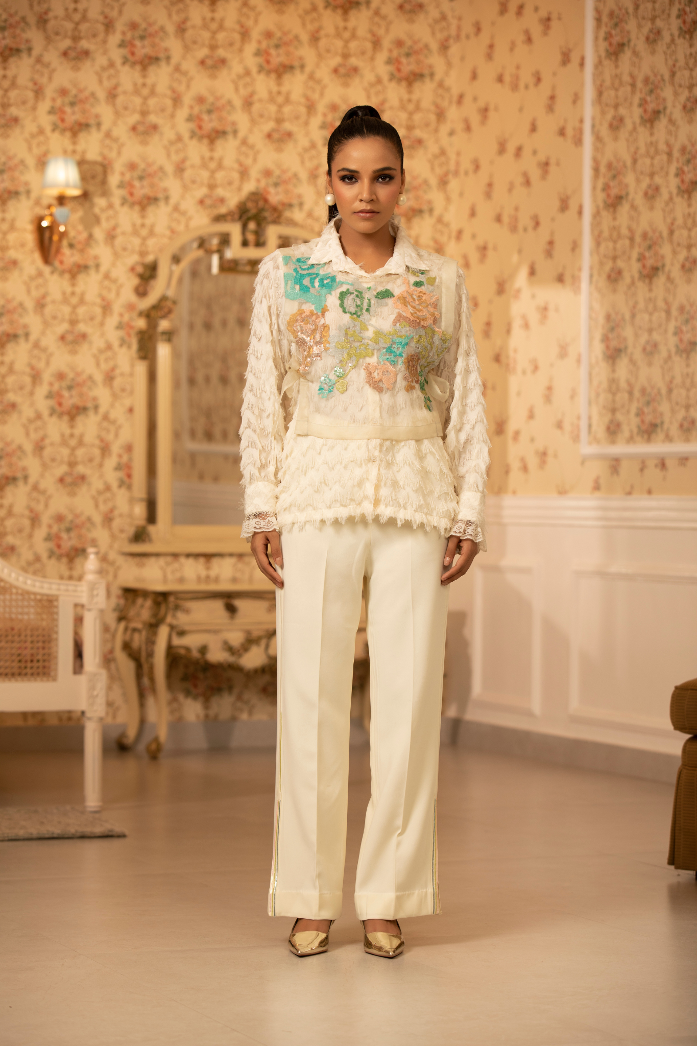 Ivory Pastel Garden Co-ord Set