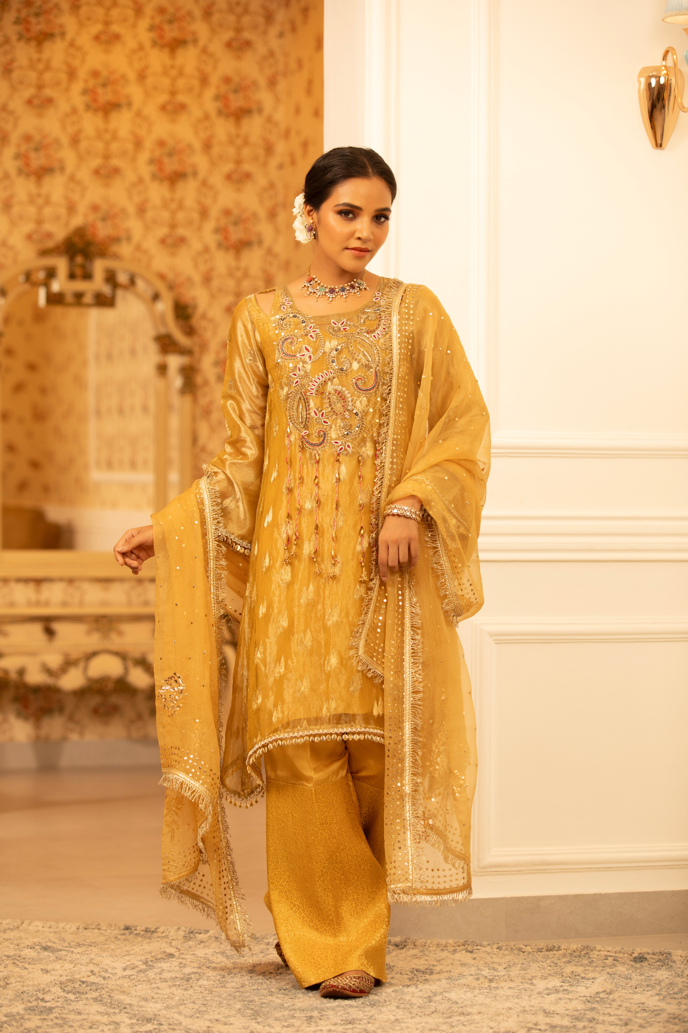 Amber Royal Embroidered Kurta Set