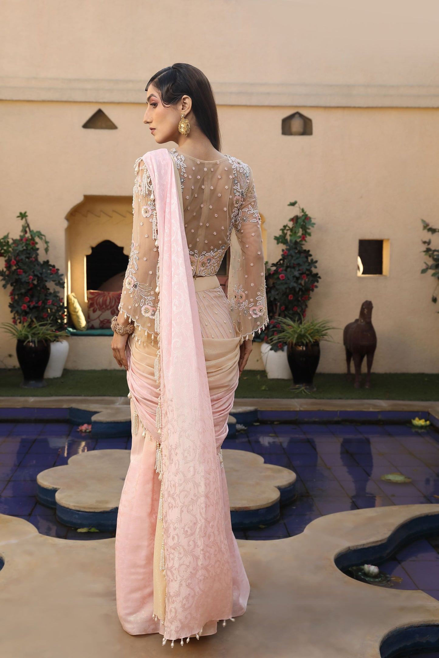 Radiant Dusk Saree 2pc Set