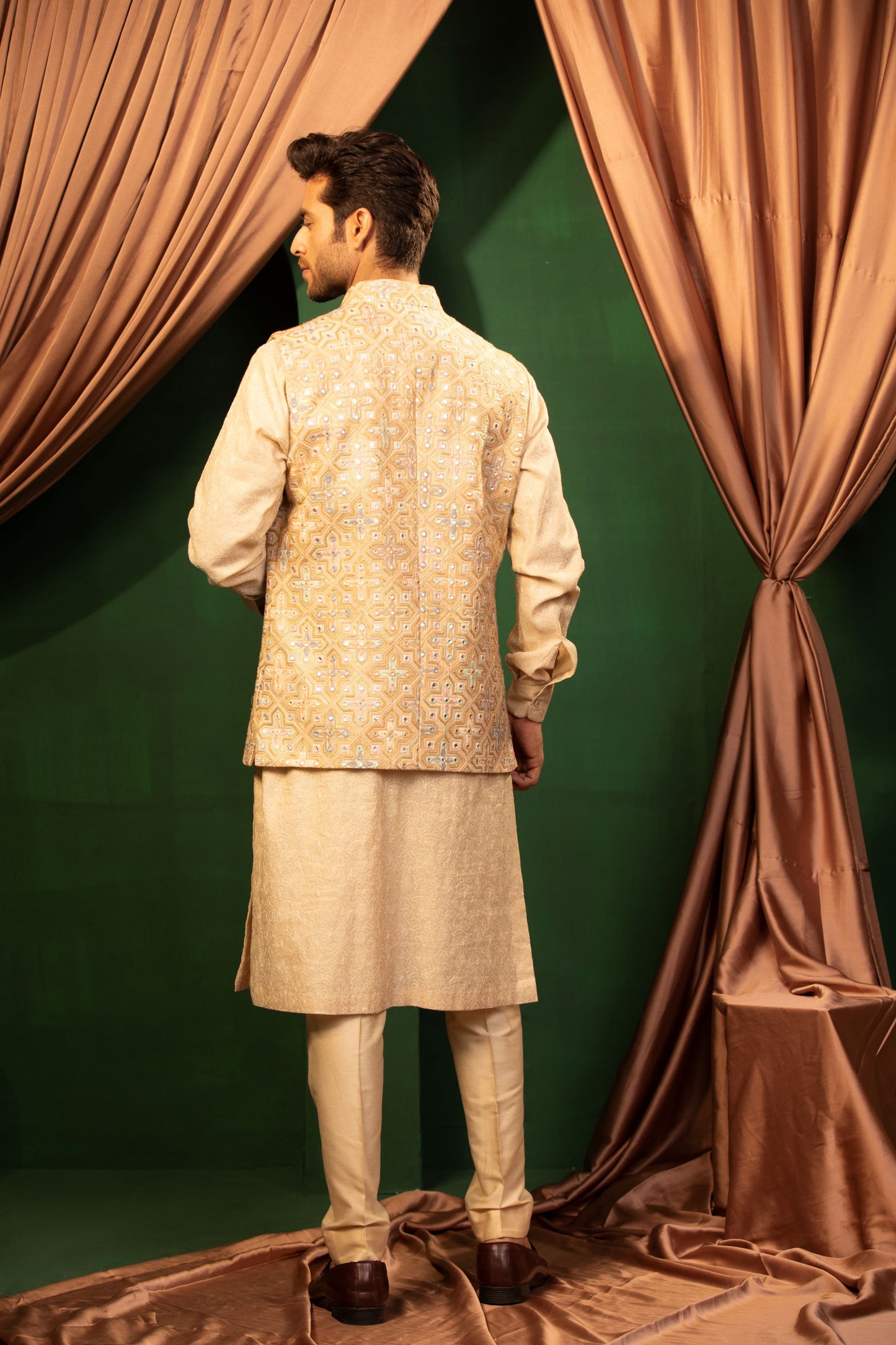 Golden Majesty Jawahar Jacket Set