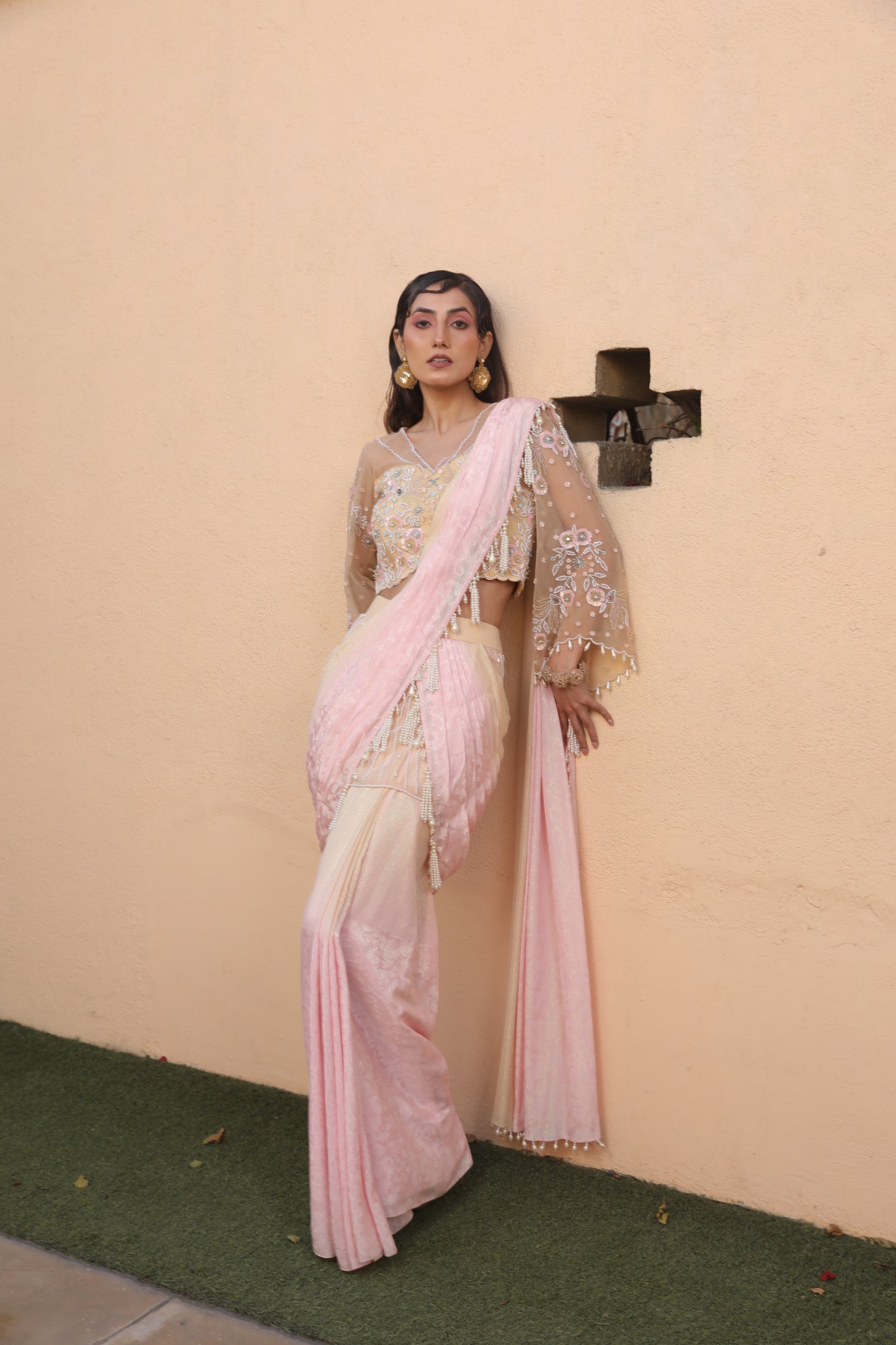 Radiant Dusk Saree 2pc Set