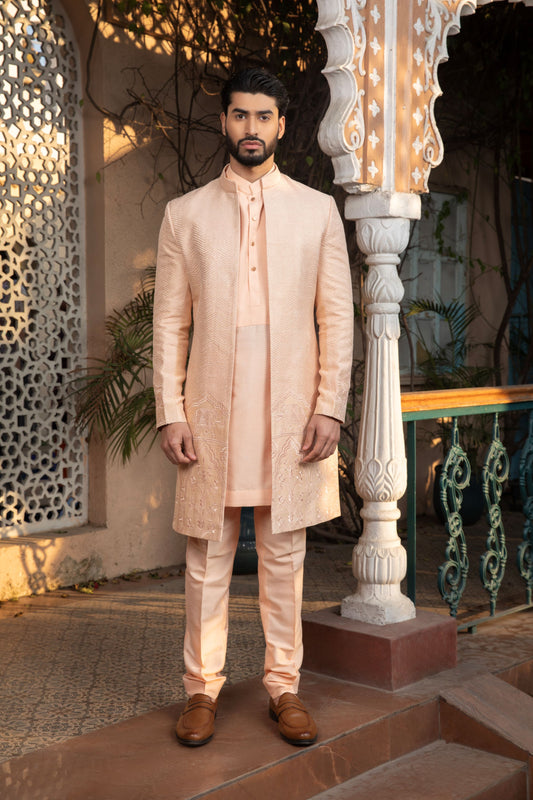 Peach Classic Kurta
