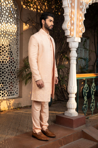 Peach Classic Kurta