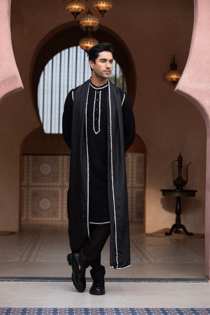 Noir Pearl Long Indo Kurta Set