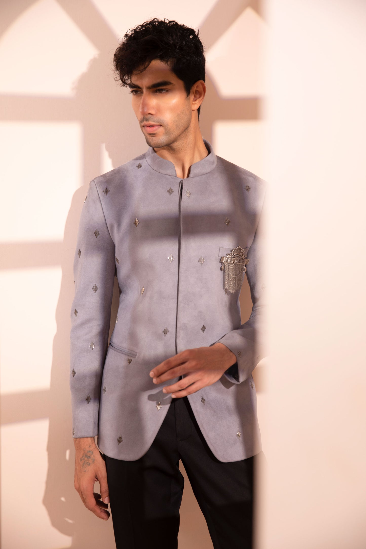 Gray Color Men Tuxedo
