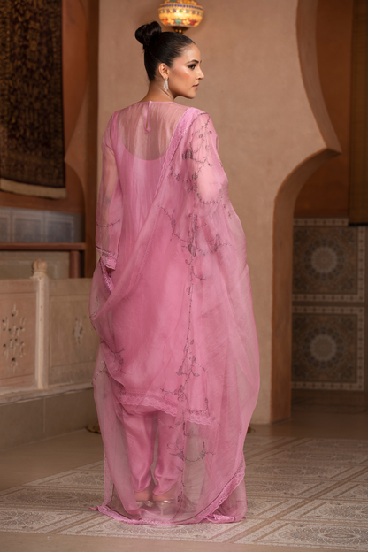 Cherry Blossom Lace Kurta Set