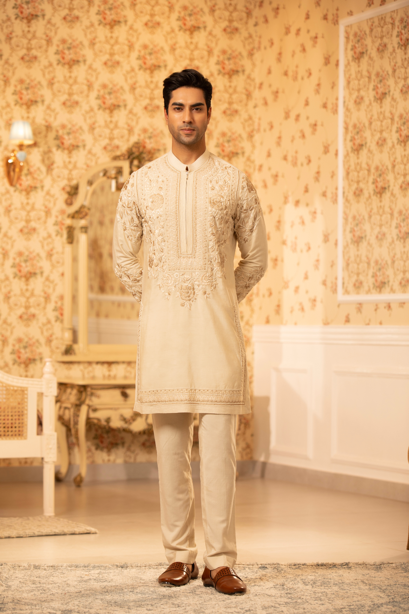 Ethereal Ivory Embroidered Kurta Set