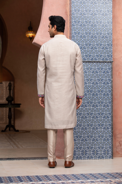 Spring Meadow Pastel Embroidered Kurta