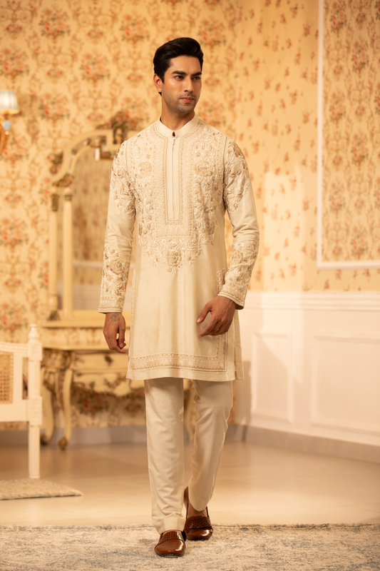 Ethereal Ivory Embroidered Kurta Set