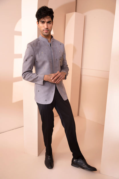 Gray Color Men Tuxedo