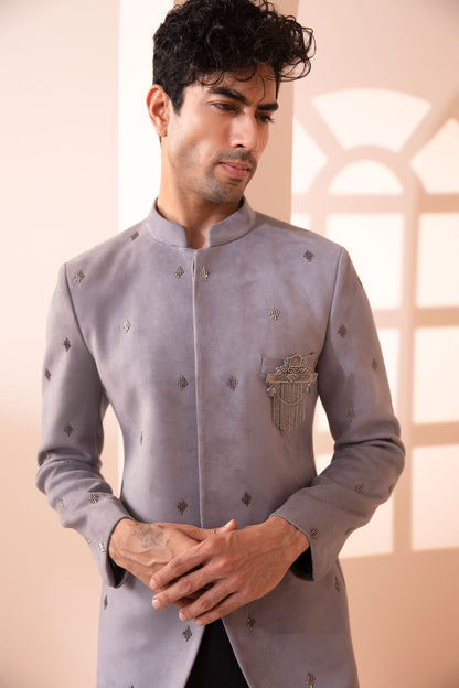 Gray Color Men Tuxedo