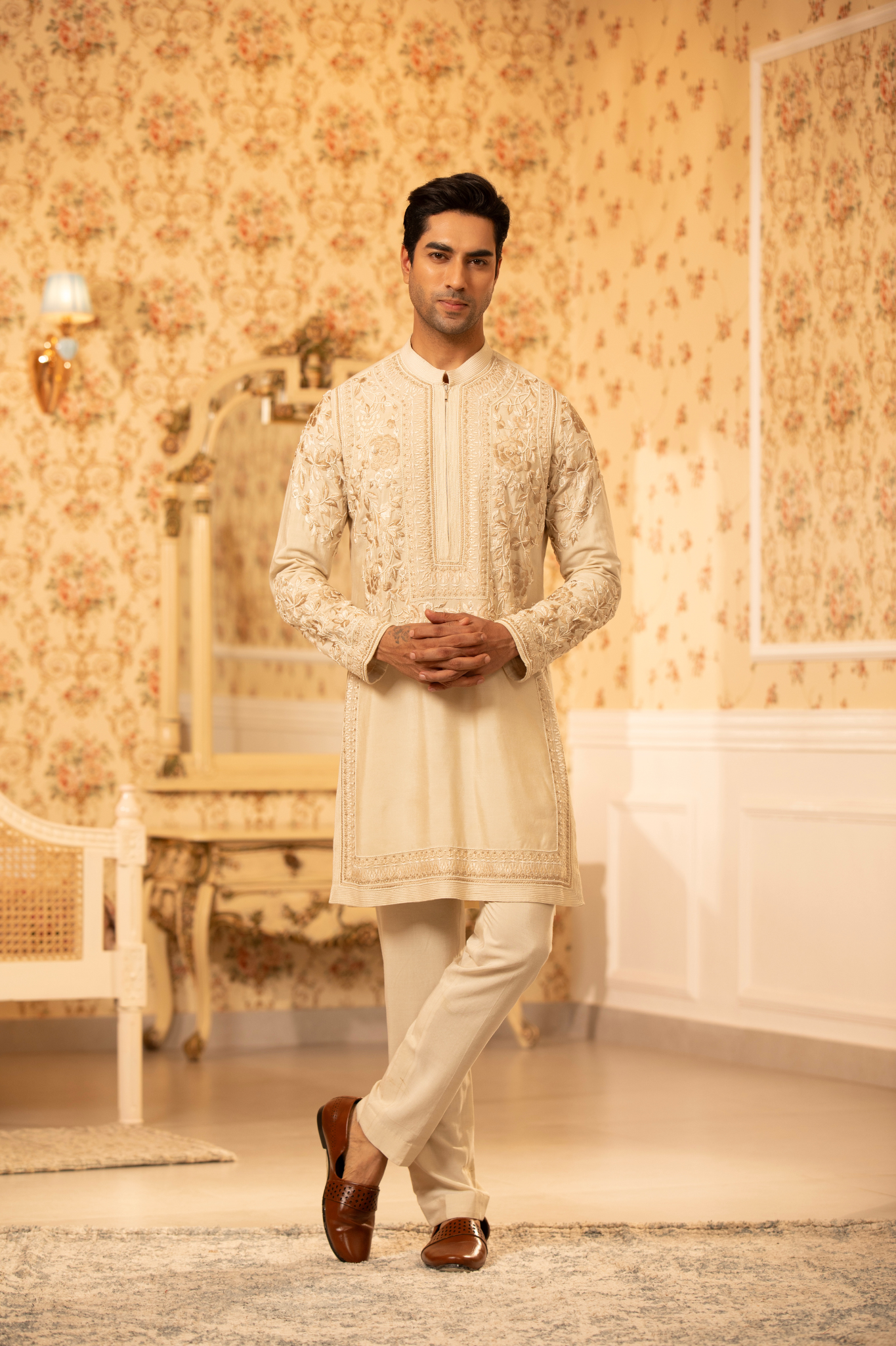 Ethereal Ivory Embroidered Kurta Set