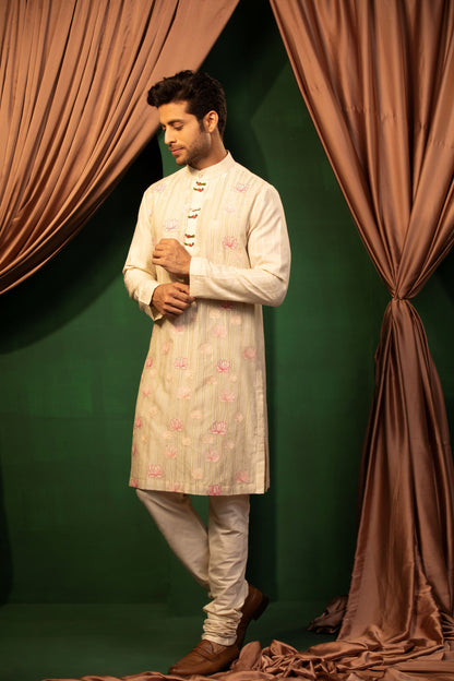 Ivory Blossom Sherwani