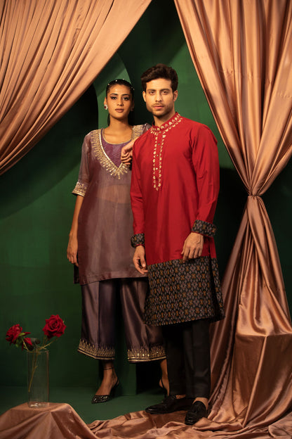 Crimson Royalty Kurta Set