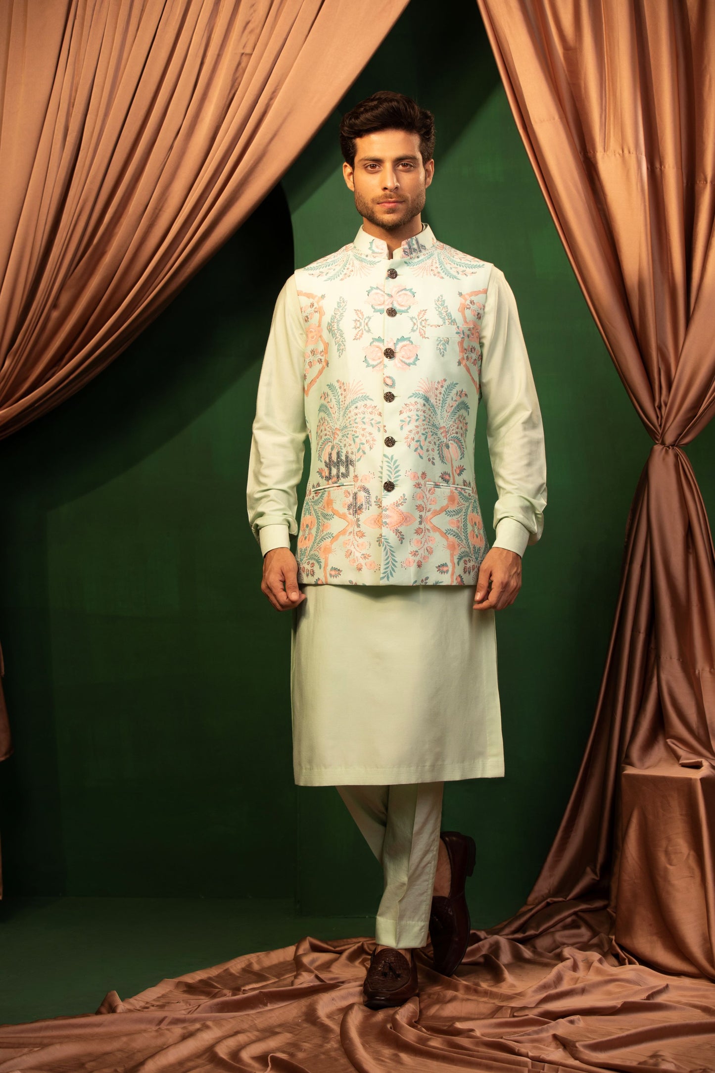 Traditional Grace Jacket Kurta Set
