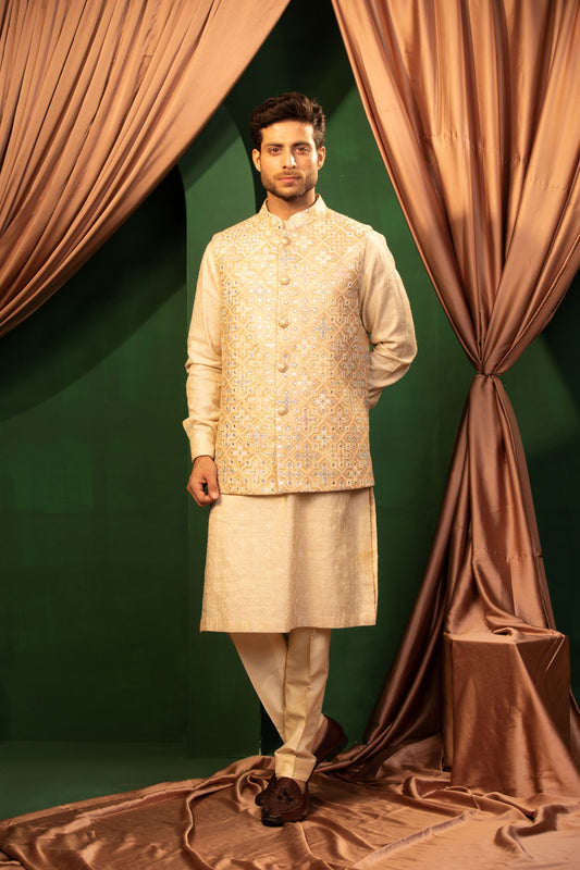 Golden Majesty Jawahar Jacket Set