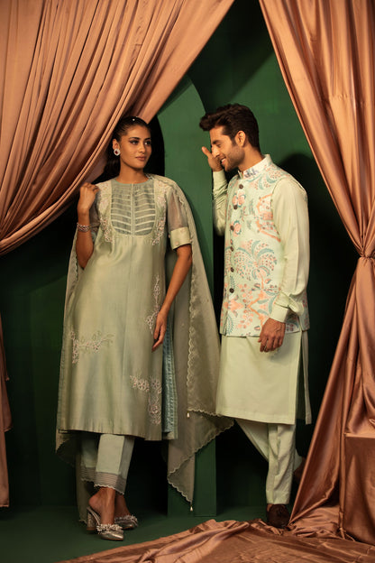 Traditional Grace Jacket Kurta Set